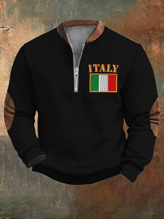Men's Vintage Italy Printed Sweatshirt